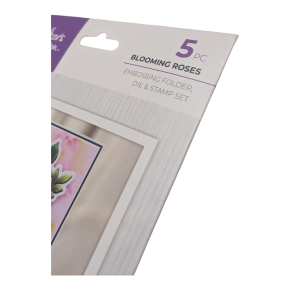 Crafter's Companion Blooming Roses Embossing Folder,‎ Die & Stamp 5 Piece Set - Picture 2 of 4